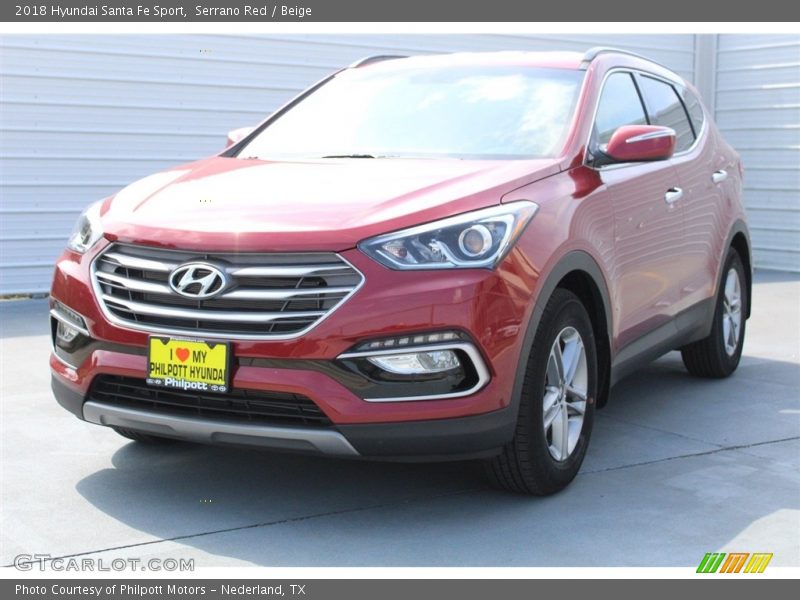 Serrano Red / Beige 2018 Hyundai Santa Fe Sport