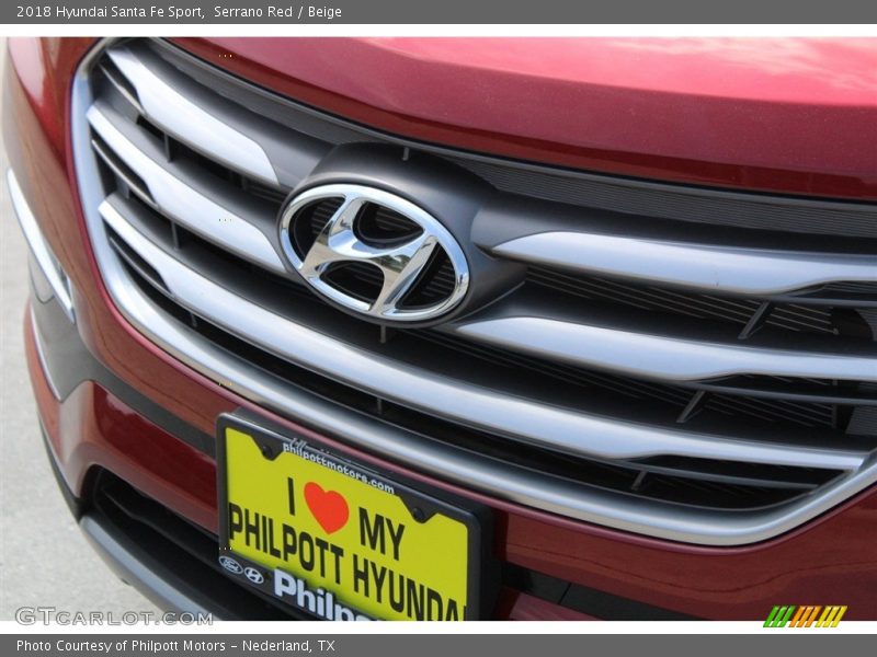 Serrano Red / Beige 2018 Hyundai Santa Fe Sport