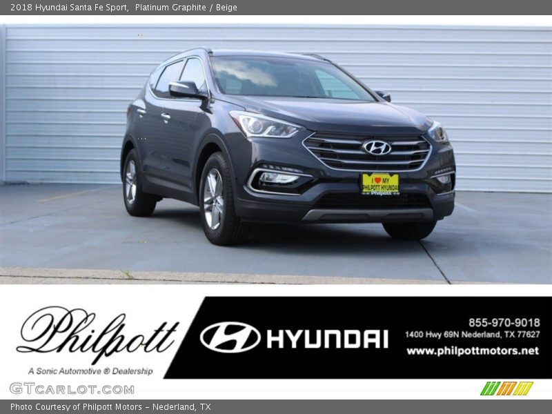 Platinum Graphite / Beige 2018 Hyundai Santa Fe Sport
