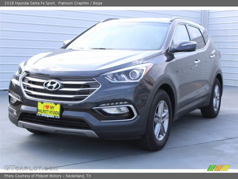 Platinum Graphite / Beige 2018 Hyundai Santa Fe Sport