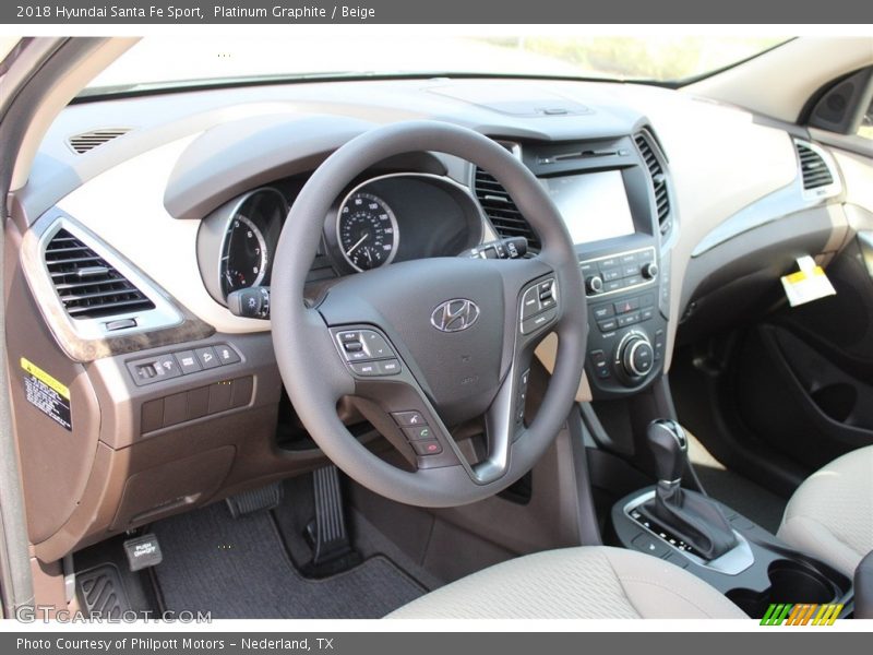 Platinum Graphite / Beige 2018 Hyundai Santa Fe Sport