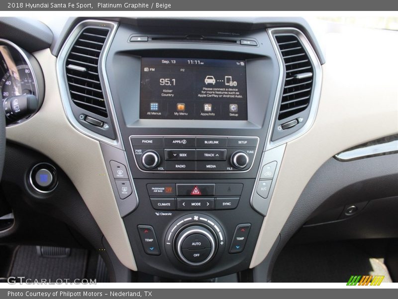 Platinum Graphite / Beige 2018 Hyundai Santa Fe Sport