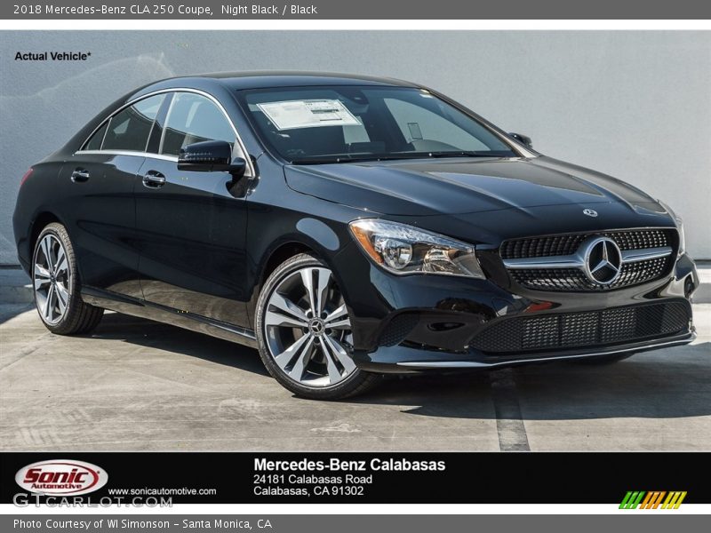 Night Black / Black 2018 Mercedes-Benz CLA 250 Coupe
