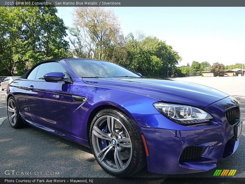 San Marino Blue Metallic / Silverstone 2015 BMW M6 Convertible