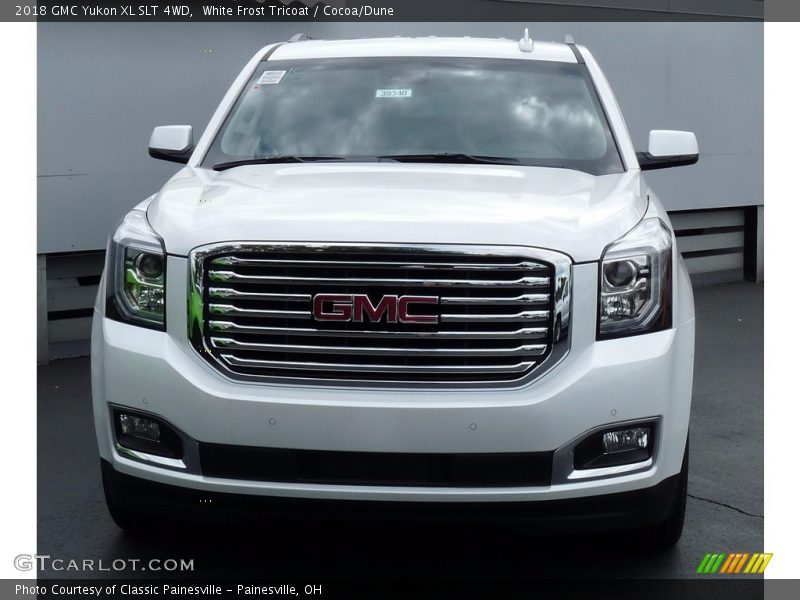 White Frost Tricoat / Cocoa/Dune 2018 GMC Yukon XL SLT 4WD