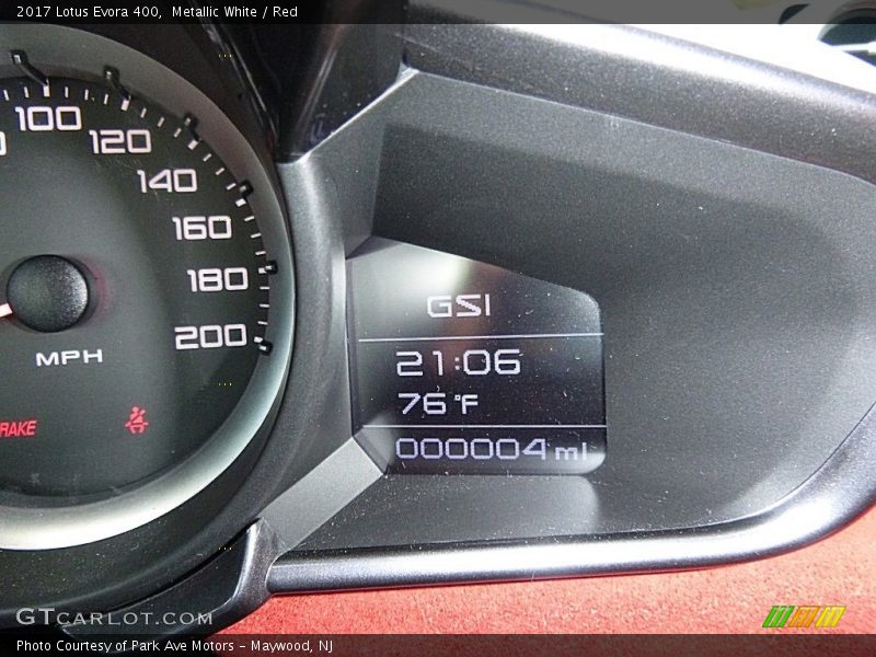 Metallic White / Red 2017 Lotus Evora 400
