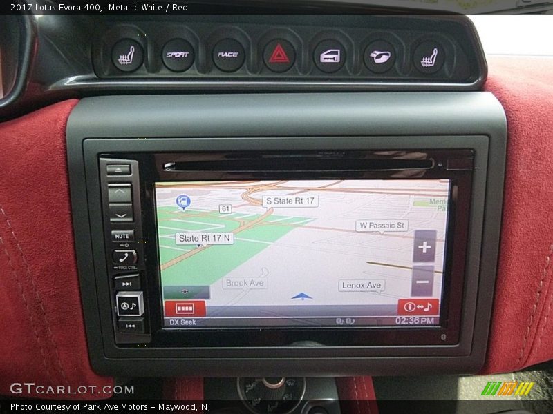 Navigation of 2017 Evora 400