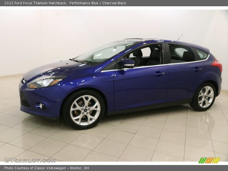 Performance Blue / Charcoal Black 2013 Ford Focus Titanium Hatchback