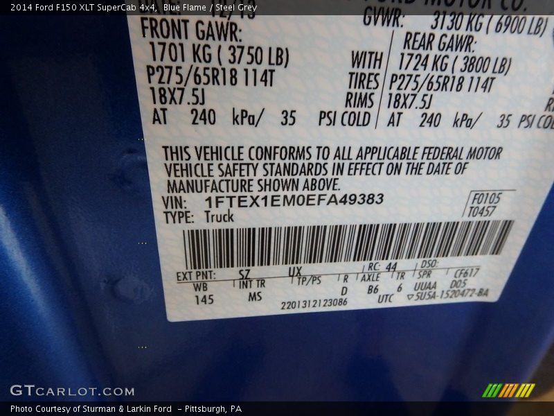 Blue Flame / Steel Grey 2014 Ford F150 XLT SuperCab 4x4