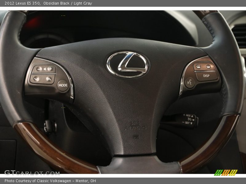 Obsidian Black / Light Gray 2012 Lexus ES 350