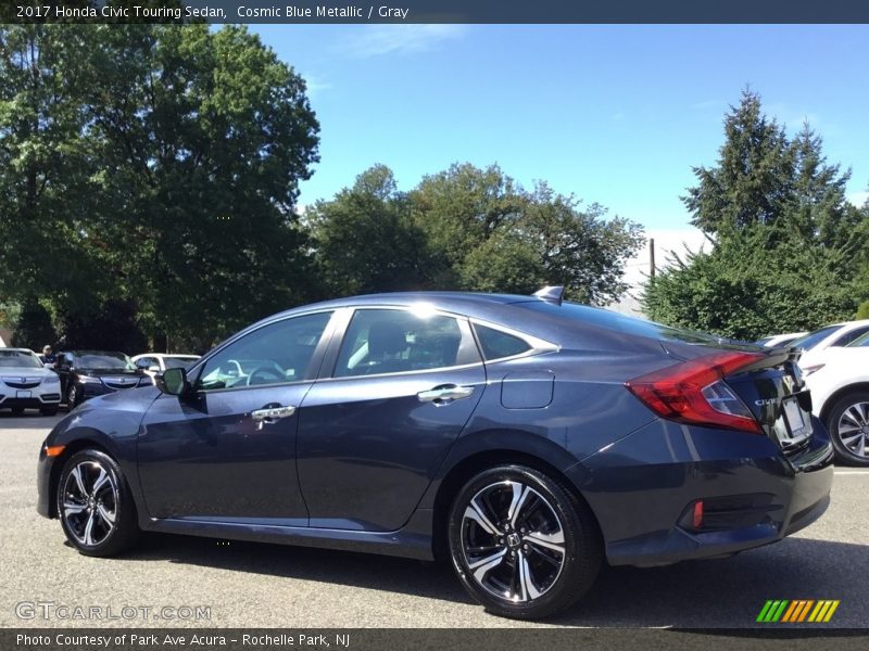 Cosmic Blue Metallic / Gray 2017 Honda Civic Touring Sedan