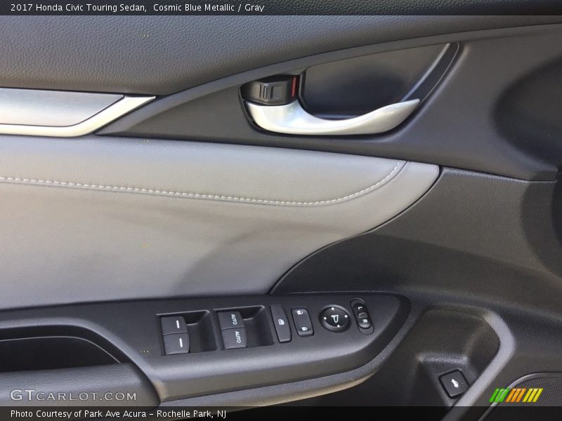 Cosmic Blue Metallic / Gray 2017 Honda Civic Touring Sedan