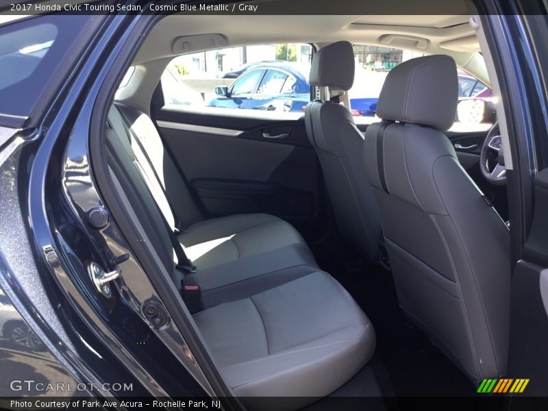 Cosmic Blue Metallic / Gray 2017 Honda Civic Touring Sedan