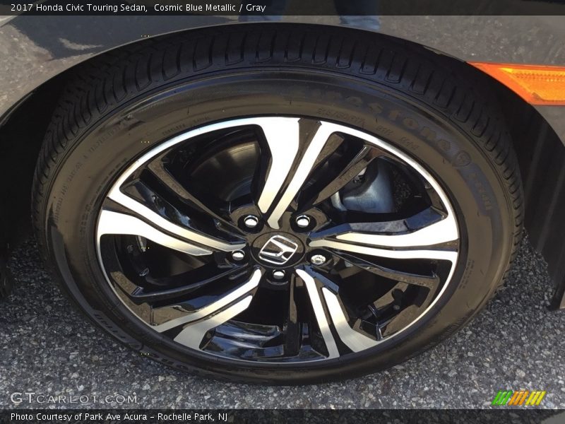 Cosmic Blue Metallic / Gray 2017 Honda Civic Touring Sedan