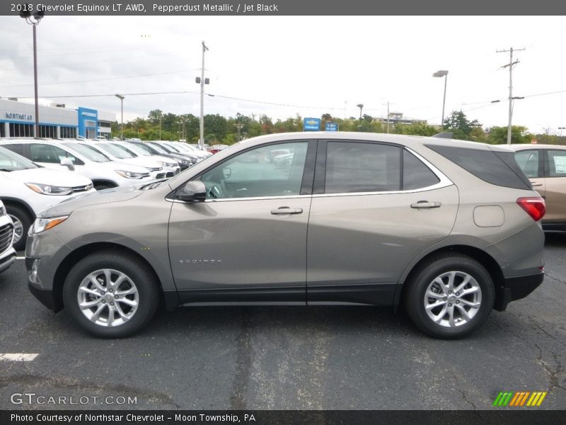 Pepperdust Metallic / Jet Black 2018 Chevrolet Equinox LT AWD