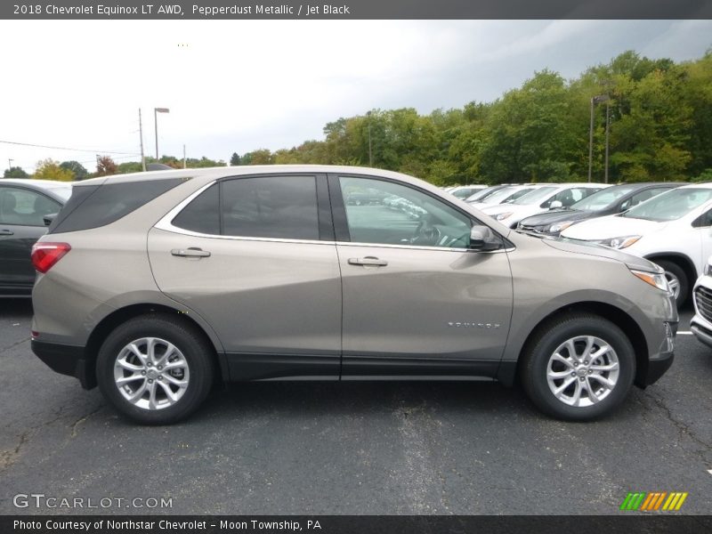 Pepperdust Metallic / Jet Black 2018 Chevrolet Equinox LT AWD