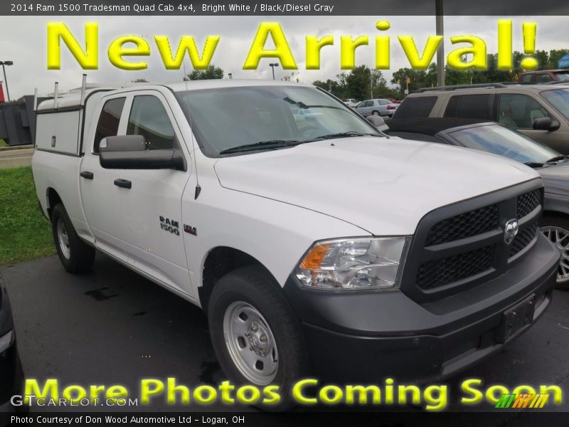 Bright White / Black/Diesel Gray 2014 Ram 1500 Tradesman Quad Cab 4x4
