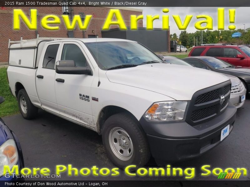 Bright White / Black/Diesel Gray 2015 Ram 1500 Tradesman Quad Cab 4x4