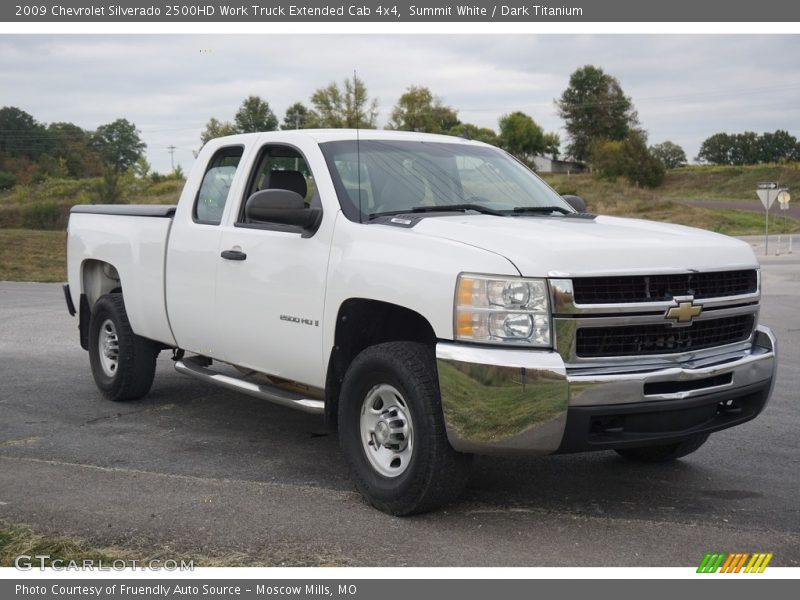 Summit White / Dark Titanium 2009 Chevrolet Silverado 2500HD Work Truck Extended Cab 4x4