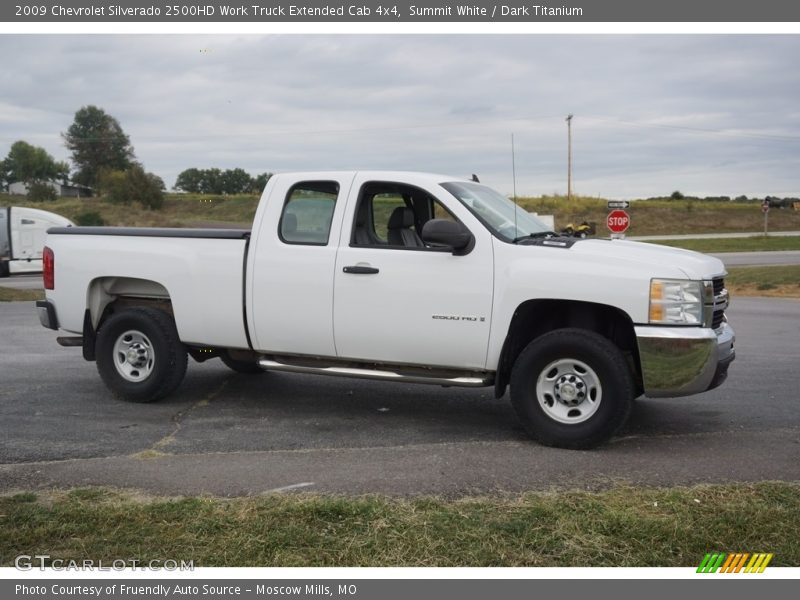 Summit White / Dark Titanium 2009 Chevrolet Silverado 2500HD Work Truck Extended Cab 4x4