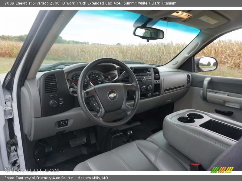 Summit White / Dark Titanium 2009 Chevrolet Silverado 2500HD Work Truck Extended Cab 4x4