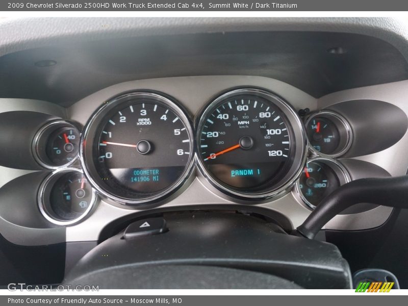 Summit White / Dark Titanium 2009 Chevrolet Silverado 2500HD Work Truck Extended Cab 4x4