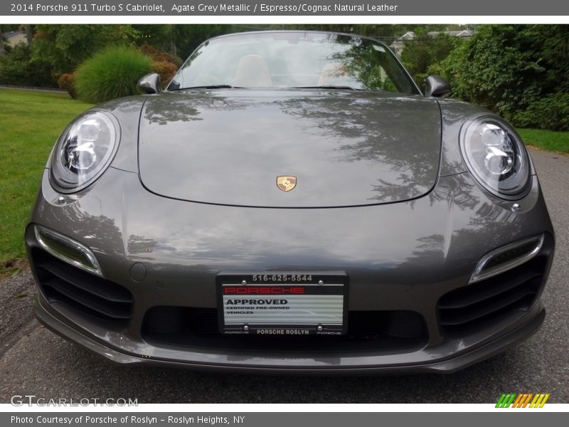 Agate Grey Metallic / Espresso/Cognac Natural Leather 2014 Porsche 911 Turbo S Cabriolet