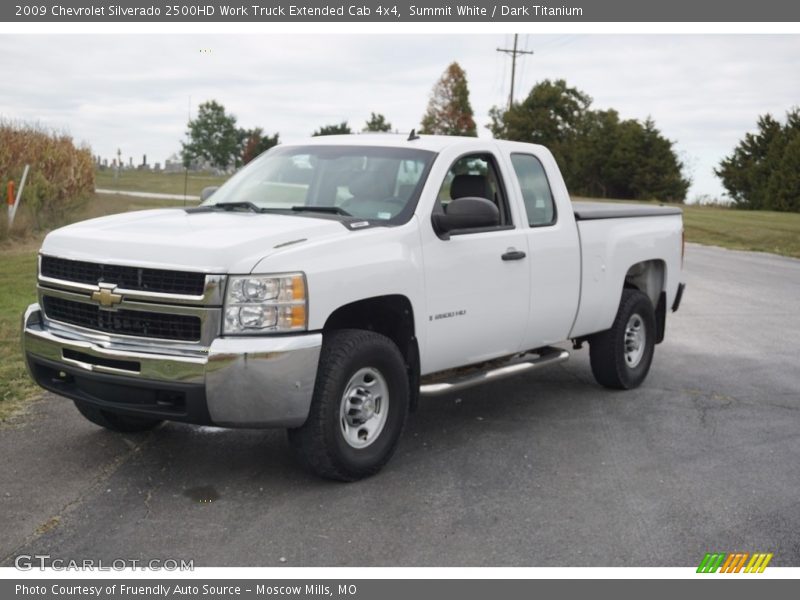 Summit White / Dark Titanium 2009 Chevrolet Silverado 2500HD Work Truck Extended Cab 4x4