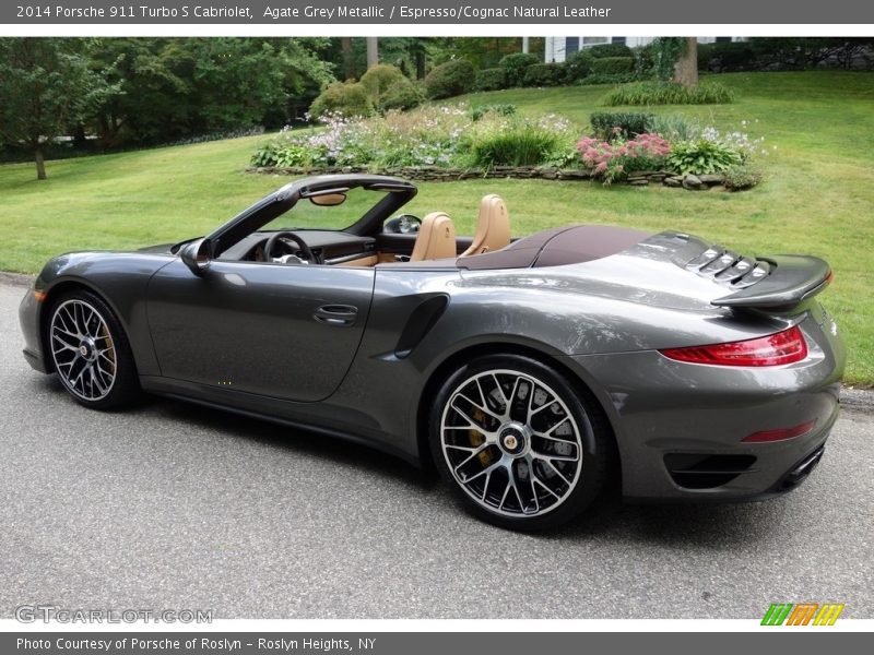 Agate Grey Metallic / Espresso/Cognac Natural Leather 2014 Porsche 911 Turbo S Cabriolet