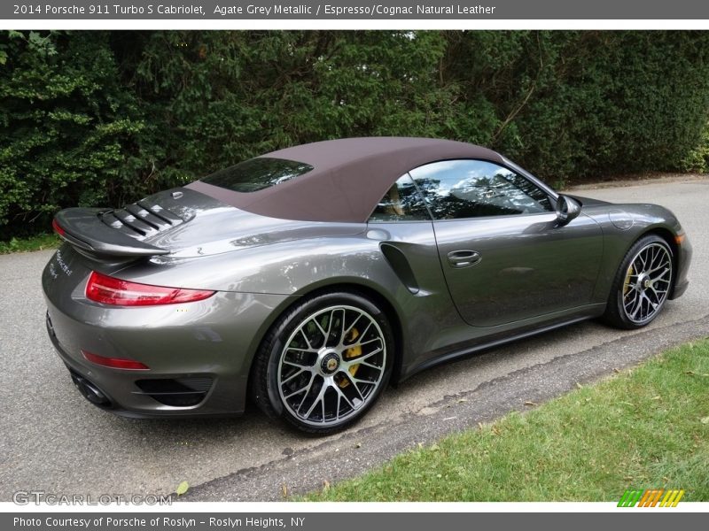 Agate Grey Metallic / Espresso/Cognac Natural Leather 2014 Porsche 911 Turbo S Cabriolet