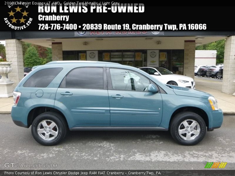 Golden Teal Metallic / Light Gray 2008 Chevrolet Equinox LT AWD