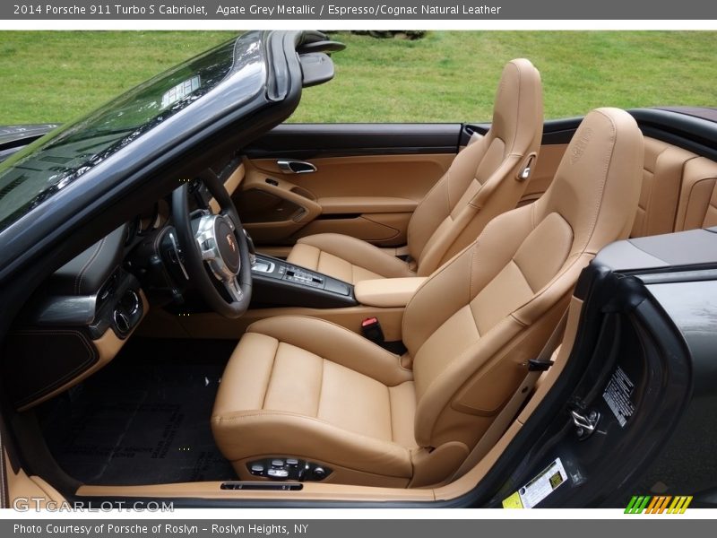 Agate Grey Metallic / Espresso/Cognac Natural Leather 2014 Porsche 911 Turbo S Cabriolet