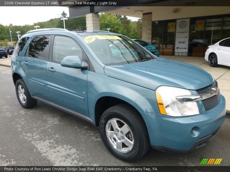 Golden Teal Metallic / Light Gray 2008 Chevrolet Equinox LT AWD
