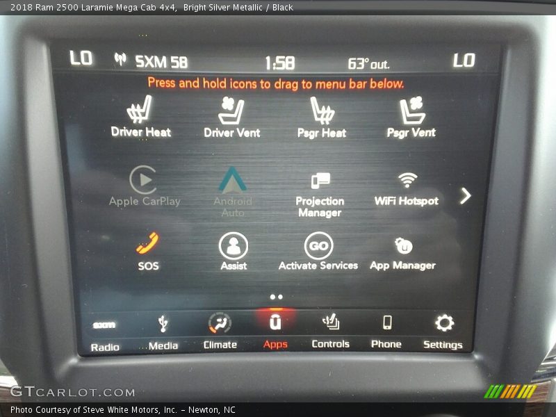 Controls of 2018 2500 Laramie Mega Cab 4x4