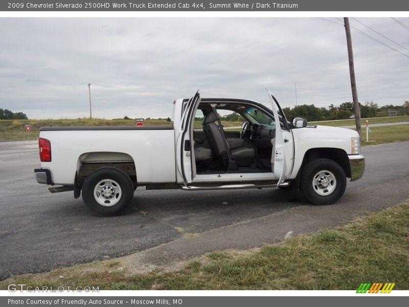 Summit White / Dark Titanium 2009 Chevrolet Silverado 2500HD Work Truck Extended Cab 4x4