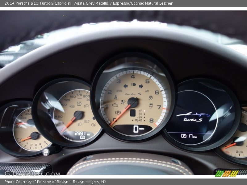 Agate Grey Metallic / Espresso/Cognac Natural Leather 2014 Porsche 911 Turbo S Cabriolet