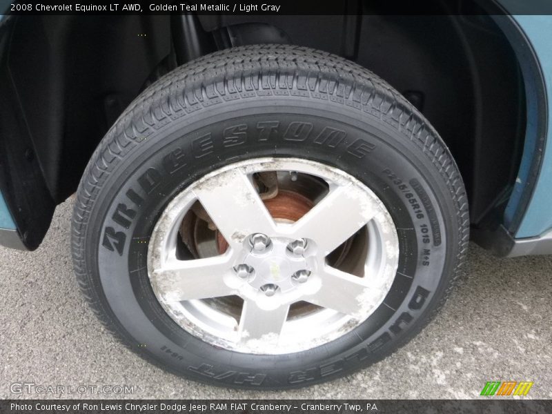 Golden Teal Metallic / Light Gray 2008 Chevrolet Equinox LT AWD