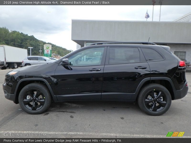 Diamond Black Crystal Pearl / Black 2018 Jeep Cherokee High Altitude 4x4