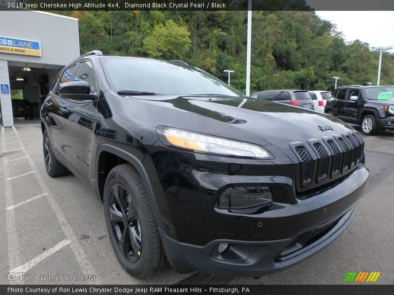 Diamond Black Crystal Pearl / Black 2018 Jeep Cherokee High Altitude 4x4