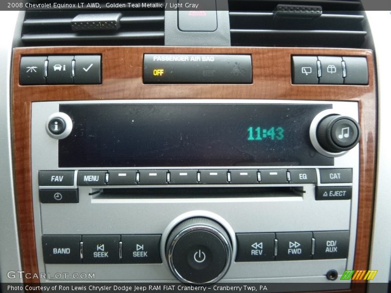 Golden Teal Metallic / Light Gray 2008 Chevrolet Equinox LT AWD