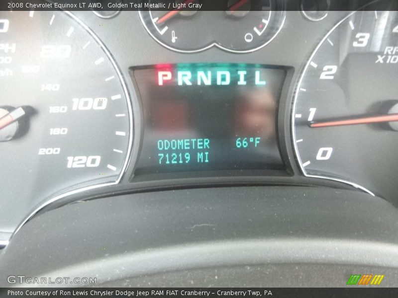 Golden Teal Metallic / Light Gray 2008 Chevrolet Equinox LT AWD