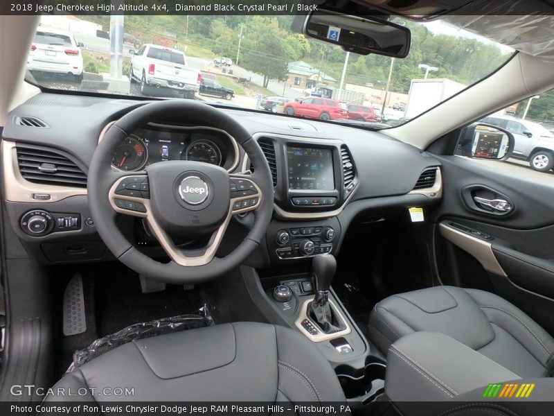 Diamond Black Crystal Pearl / Black 2018 Jeep Cherokee High Altitude 4x4