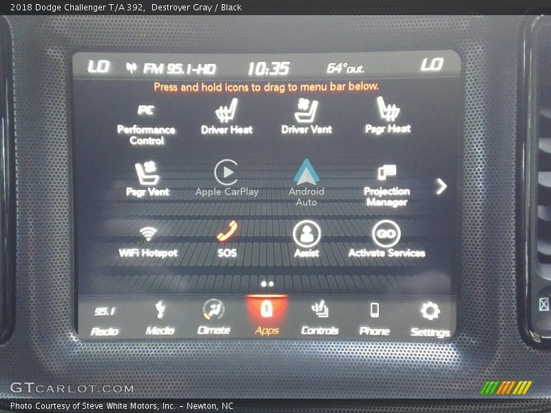 Destroyer Gray / Black 2018 Dodge Challenger T/A 392