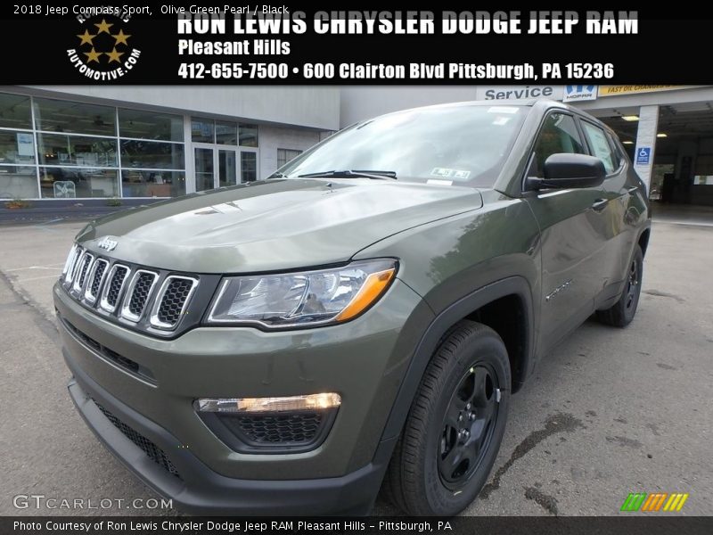 Olive Green Pearl / Black 2018 Jeep Compass Sport