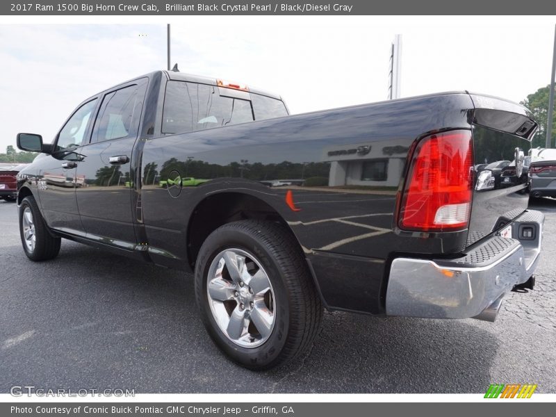 Brilliant Black Crystal Pearl / Black/Diesel Gray 2017 Ram 1500 Big Horn Crew Cab