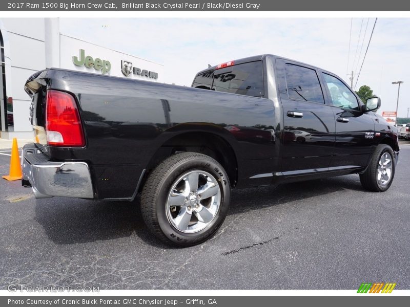 Brilliant Black Crystal Pearl / Black/Diesel Gray 2017 Ram 1500 Big Horn Crew Cab