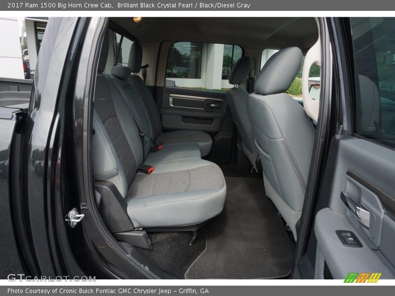 Brilliant Black Crystal Pearl / Black/Diesel Gray 2017 Ram 1500 Big Horn Crew Cab