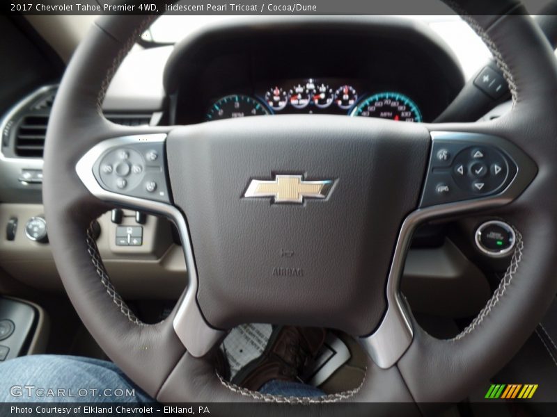 Iridescent Pearl Tricoat / Cocoa/Dune 2017 Chevrolet Tahoe Premier 4WD