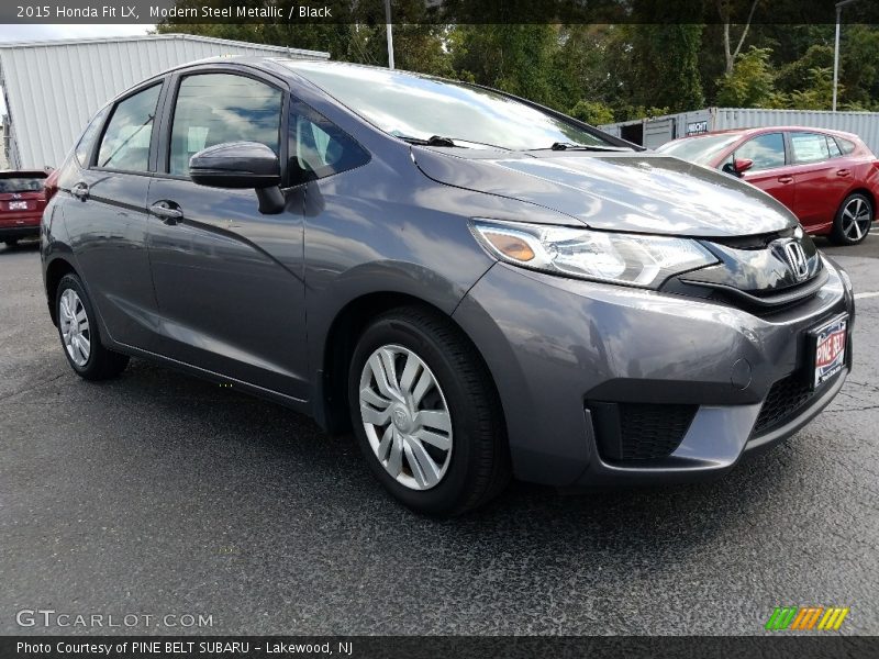 Modern Steel Metallic / Black 2015 Honda Fit LX