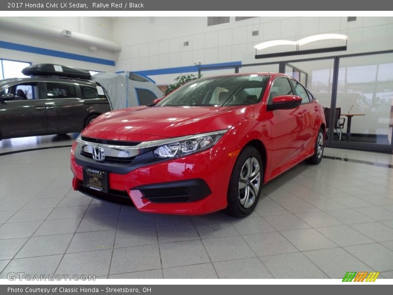 Rallye Red / Black 2017 Honda Civic LX Sedan